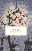 Buchcover mit dem Titel 'Haiku'. Darstellung von Kirschblüten und einem traditionellen japanischen Gebäude.