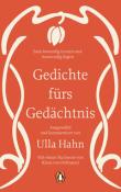 Buchcover mit orangefarbenem Hintergrund. Titel Gedichte fuers Gedaechtnis, ausgewählt von Ulla Hahn.