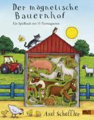Buchcover mit dem Titel Der magnetische Bauernhof. Illustrationen von Tieren und einem Bauernhof im Hintergrund.