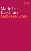 Buchcover in pink mit dem Titel 'Liebesgedichte' von Marie Luise Kaschnitz. Der Verlag ist Insel.