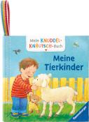 Sandra Grimm: Mein Knuddel-Knautsch-Buch: Meine Tierkinder weiches Stoffbuch, waschbares Badebuch, Babyspielzeug ab 6 Monate