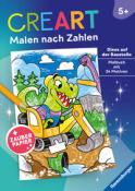 CreArt Malen nach Zahlen ab 5 - Zauberpapier: Dinos auf der Baustelle - Taschenbuch