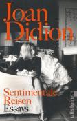Buchcover mit dem Titel 'Sentimentale Reisen'. Schwarz-weiß Bild einer Frau, die auf einem Sofa sitzt und etwas in der Hand hält.