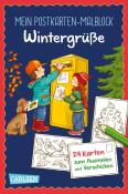Mein Postkarten-Malblock: Wintergrüße - Taschenbuch