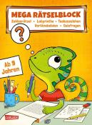 Jasmin Riter: Rätseln für Kinder ab 8: Mega Rätselblock - Zahlenrätsel, Labyrinthe, Teekesselchen, Wortknobeleien, Quizfragen - Taschenbuch