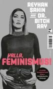 Buchcover mit dem Titel 'Yalla, Feminismus!'. Abgebildete Person mit langen Haaren und schwarzem Oberteil, schaut direkt in die Kamera.