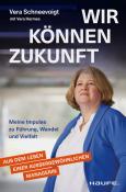 Buchcover mit dem Titel 'Wir können Zukunft'. Abgebildete Person in blauer Jacke, lächelnd.