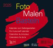 Foto-Malen-Basteln Bastelkalender quer schwarz 2025