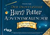Buchcover mit dem Titel 'Der inoffizielle Harry Potter Adventskalender'. Dunkelblauer Hintergrund mit goldenen und weißen Schriftzügen.