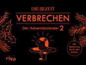 Schwarzes Cover mit orangefarbenem Titel 'VERBRECHEN'. Adventskalender mit weihnachtlichen Motiven.