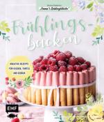 Buchcover mit dem Titel 'Frühlingsbacken'. Abgebildeter Kuchen mit Himbeeren und einer rosa Glasur.