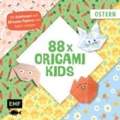 Buchcover mit dem Titel 88 origami kids. Bunte Hintergründe mit verschiedenen Tiermotiven.