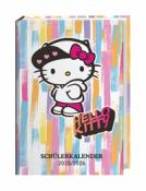 Schülerkalender für 2025/2026. Auf dem Cover ist eine Hello Kitty Figur mit buntem Hintergrund.