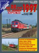 Cover des Eisenbahn Kuriers, Ausgabe 1997. Rote Lokomotive zieht einen Zug auf Schienen.