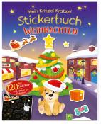 Mein Kritzel-Kratzel-Stickerbuch Weihnachten mit Bambus-Stick - Taschenbuch
