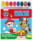 Schwager & Steinlein Verlag: PAW Patrol Malen nach Zahlen - Mit 8 Wasserfarben und Pinsel - Taschenbuch