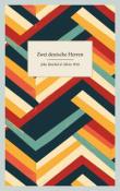 Buchcover mit dem Titel Zwei deutsche Herren. Geometrisches Muster in verschiedenen Farben.