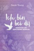 Buchcover mit dem Titel Ich bin bei dir. Hintergrund in lila mit einem weißen Vogel.