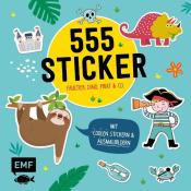 555 Sticker - Faultier, Dino, Pirat und Co. - Taschenbuch