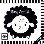 Agnieszka Sawczyn: Baby Animals: Kontrastbuch für Babys mit Öffnungen · kontrastreiche Bilder angepasst an Babyaugen · Schwarz Weiß Buch für Neugeborene · Mein erstes Bilderbuch · Montessori Buch