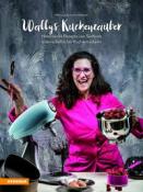 Buchcover mit dem Titel 'Wallys Kuchenzauber'. Eine Person in pinkem Outfit hält einen Mixer und lächelt.