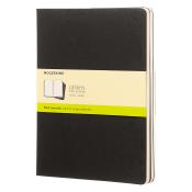 MOLESKINE Notizhefte Cahier 3er-Set XL 19 x 25 cm blanko schwarz