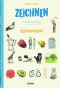 Buchcover mit dem Titel 'Zeichnen'. Verschiedene Illustrationen von Tieren, Obst und Gegenständen.