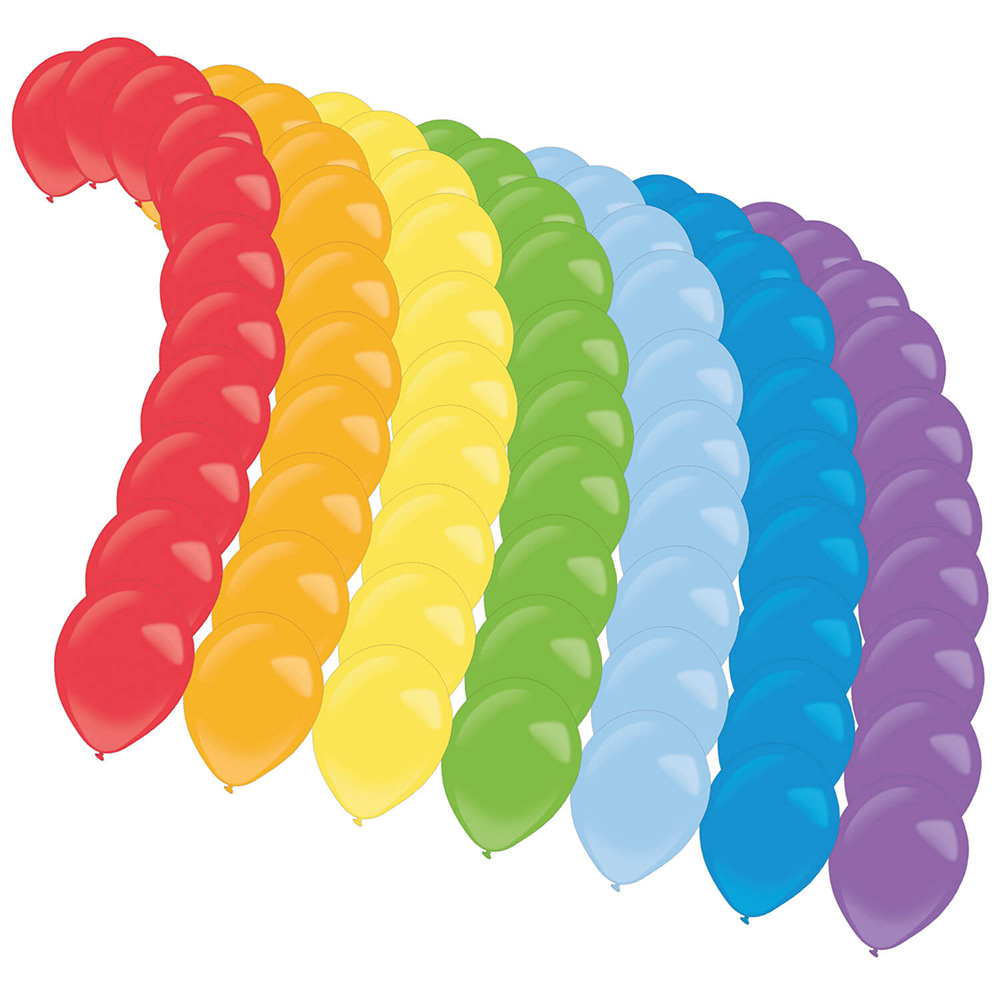 AMSCAN DIY Ballongirlande Regenbogen 78 Ballons mehrfarbig