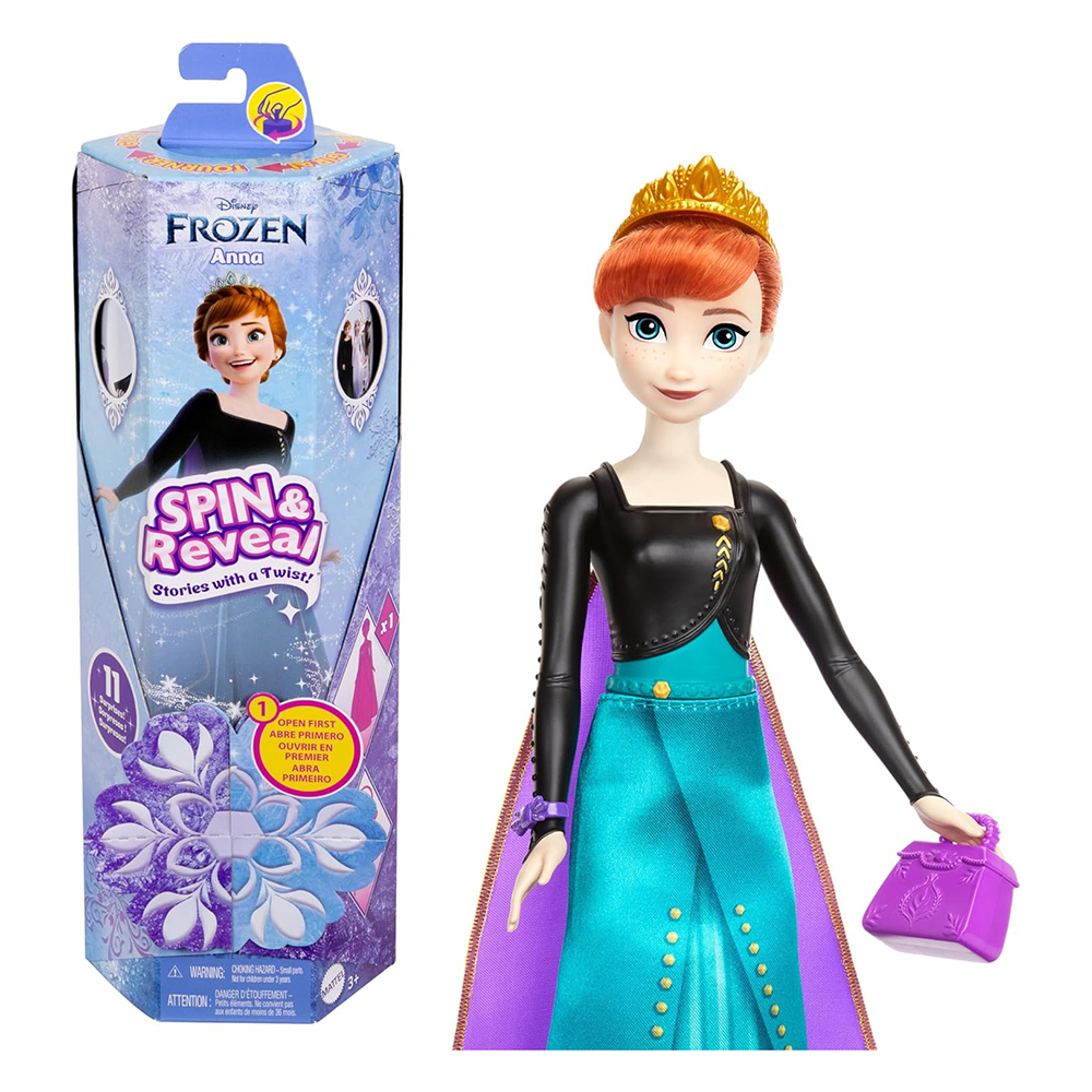 MATTEL Spin & Reveal Modepuppen-Set Disney Frozen Anna