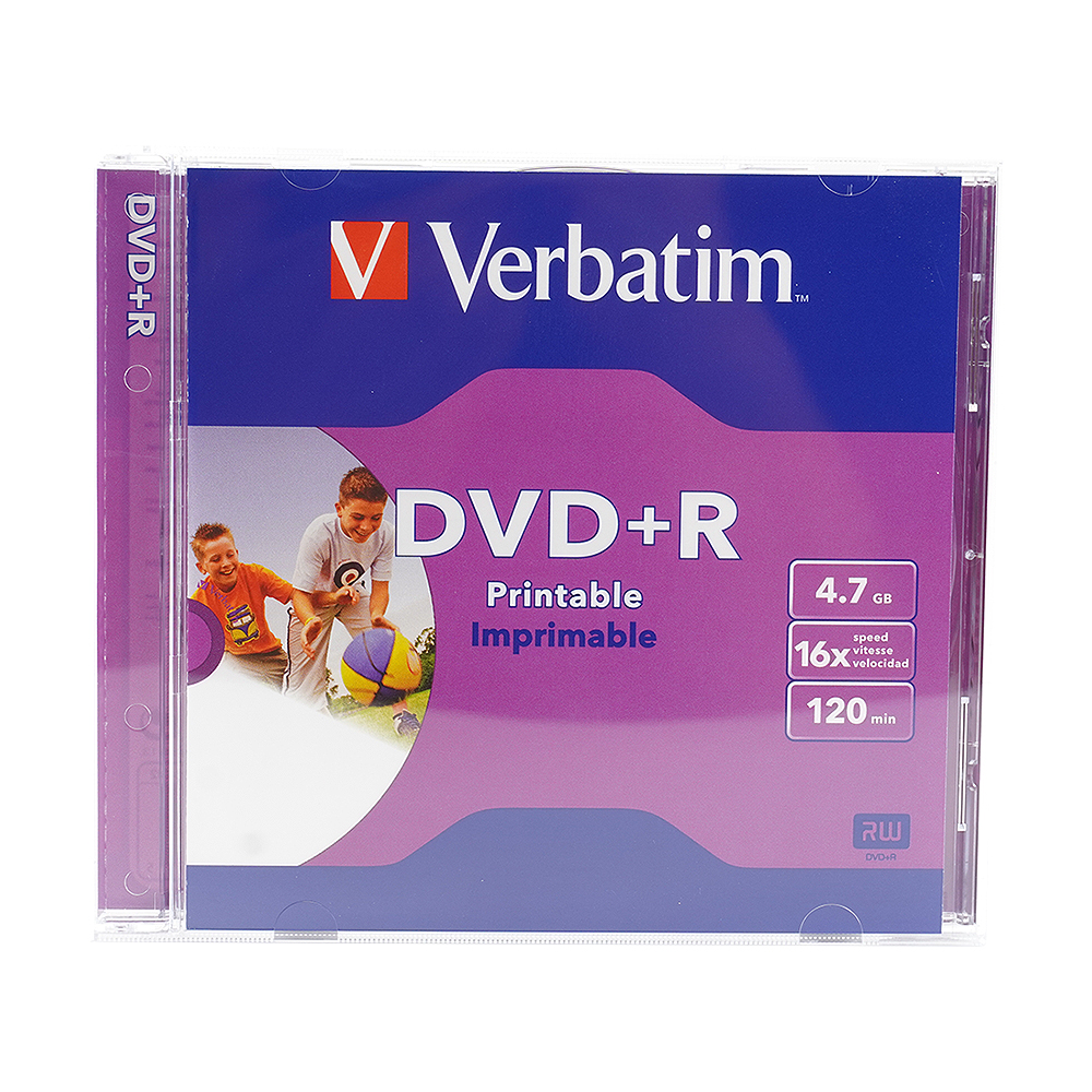 VERBATIM DVD+R AZO 4.7GB 16x 1er Jewel Case bedruckbar 