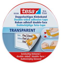 TESA doppelseitiges Klebeband, extra dünn, 10m x 15mm in Metalldose 