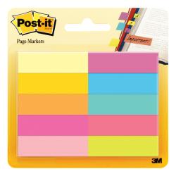 Post-It Papiermarker, 10 x 50 Blatt, farblich sortiert 