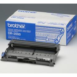 Schwarze Druckeinheit von Brother. Sie hat eine rechteckige Form mit einer blauen Hebelvorrichtung.