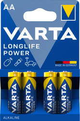 VARTA Mignon AA Batterie, 4 Stück, LONGLIFE Power