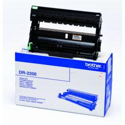 Schwarze Druckerpatrone für Laserdrucker. Kompakte Bauform mit zwei blauen Halterungen.