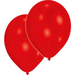 Zwei rote Luftballons. Glänzende Oberfläche, runde Form.