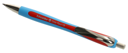 Kugelschreiber in blau und rot. Markierung 'Schneider Slider Rave XB' auf dem Schaft.