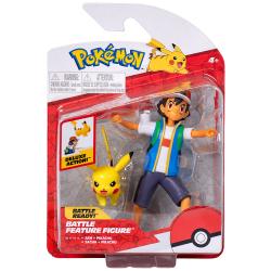 Pokémon Battle Feature Ash & Pikachu 11 cm bunt