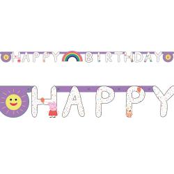 Banner Happy Birthday Peppa Pig 220 cm bunt