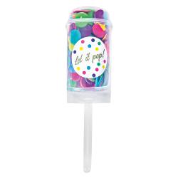 Konfettikanone Party Popper Push-Pop 18 cm mehrere Farben