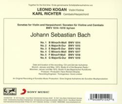 Johann Sebastian Bach: Violin Sonatas / Sonaten für Violine & Cembalo, BWV 1014-1019, 2 Audio-CD - CD