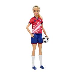 MATTEL Barbie Fußballspielerin 29 cm rot/blau