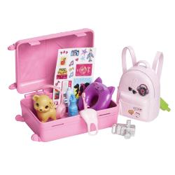 MATTEL Barbie Malibu Koffer, Rucksack, Hündchen und Zubehör bunt