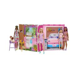 MATTEL Spielset Ferienhaus inkl. Barbie Puppe