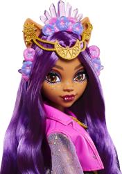 Monster High Clawdeen Wolf-Puppe mit glamourösem Festival-Outfit und Festival-Zubehör bunt