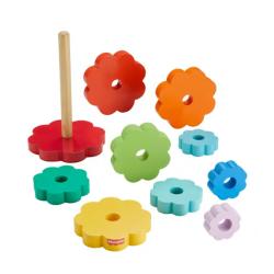 FISHER-PRICE Ring-Stapelspielzeug aus Holz mehrfarbig