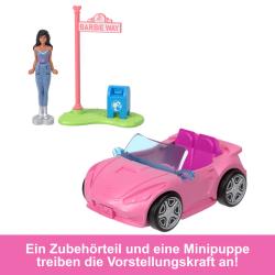 MATTEL Barbie Mini Barbieland Puppe und Cabrio bunt