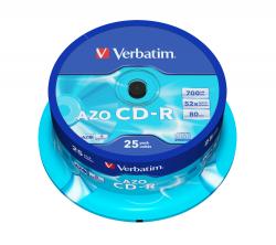 VERBATIM CD-R 80min/700MB Spindel 25 Stück