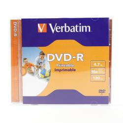 VERBATIM DVD-R AZO 4.7GB 16x JewelCase 1 Stück bedruckbar 