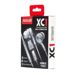 MAXELL Kabelgebundene Ohrhörer XC1 USB-C weiß